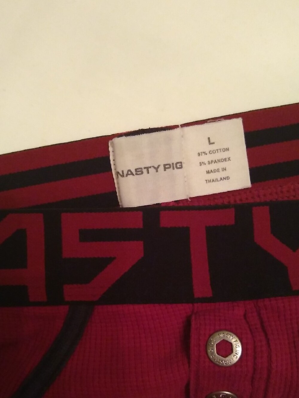 Nasty Pig Red Briefs with Black Trim - Picture 5 of 11